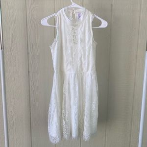 Francescas halter neck lace formal dress